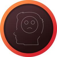 Emotions Sad Creative Icon Design vector