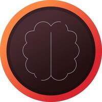 Human Brain Creative Icon Design vector