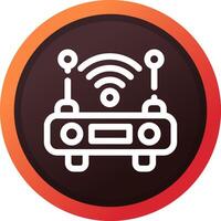 Wifi Router Creative Icon Design vector