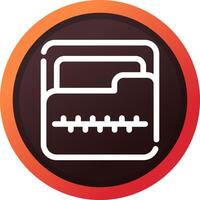 Zip Folder Creative Icon Design vector
