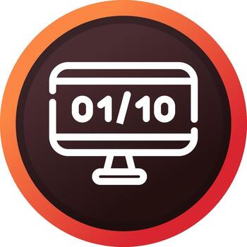 Binary Code Creative Icon Design vector