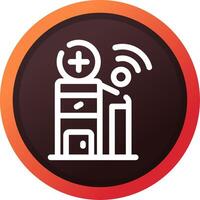 Smart Hospital Creative Icon Design vector