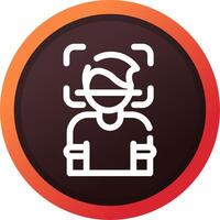 Face Scanner Creative Icon Design vector