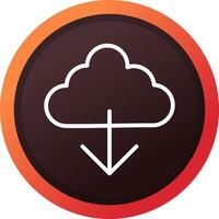 Cloud Download Creative Icon Design vector