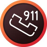 Call 911 Creative Icon Design vector