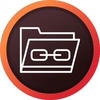 Link Folder Creative Icon Design vector