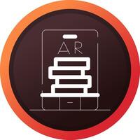 Ar Tumbling Blocks Creative Icon Design vector