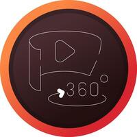 360 Degree Video Creative Icon Design vector