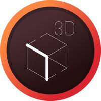 3D Object Creative Icon Design vector