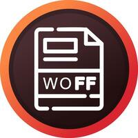 WOFF Creative Icon Design vector