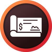 Cheque Creative Icon Design vector