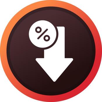 Decrease Creative Icon Design vector