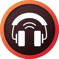 Headphones Creative Icon Design vector