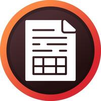 Spreadsheet Creative Icon Design vector