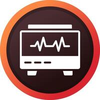 diseño de icono creativo de monitor ekg vector