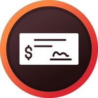 diseño de icono creativo de cheque bancario vector