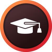 Graduation Cap Creative Icon Design vector