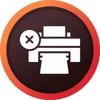 Printer Error Creative Icon Design vector