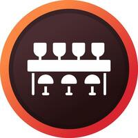 Bar Counter Creative Icon Design vector