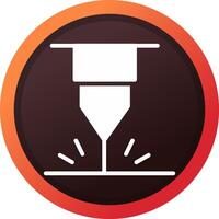 Water Cutting Machine Creative Icon Design vector