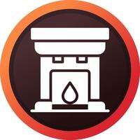 Fireplace Creative Icon Design vector