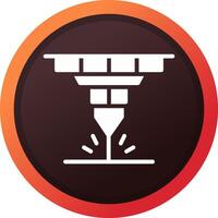 Water Cutting Machine Creative Icon Design vector