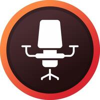 Desk Chair Creative Icon Design vector