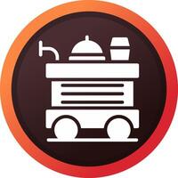 Food Trolley Creative Icon Design vector