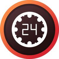 24 Hours Creative Icon Design vector