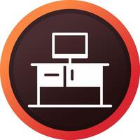 Office Desk Creative Icon Design vector