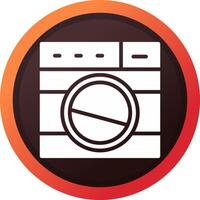 Washing Machine Creative Icon Design vector