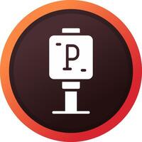 Parking Sign Creative Icon Design vector