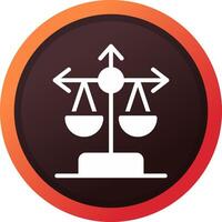 Balance Scale Creative Icon Design vector