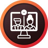 Online Interview Creative Icon Design vector