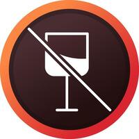 No Wine Creative Icon Design vector