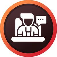 Online Interview Creative Icon Design vector