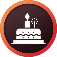 diseño de icono creativo de pastel de cumpleaños vector