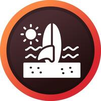 Surfboard Creative Icon Design vector