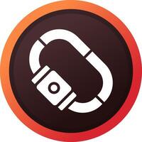 Carabiner Creative Icon Design vector