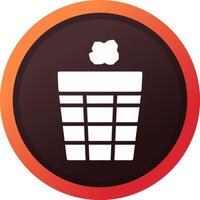 Trash Bin Creative Icon Design vector