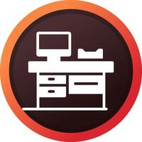 Work Table Creative Icon Design vector