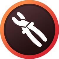 Needle Nose Pliers Creative Icon Design vector