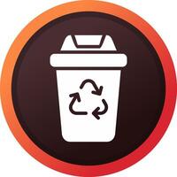 Recycling Bin Creative Icon Design vector