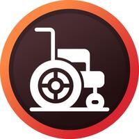 Wheelchair Creative Icon Design vector