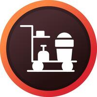Cleaning Cart Creative Icon Design vector