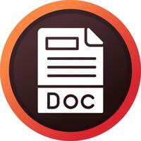 Doc File Format Creative Icon Design vector