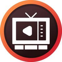 Watching TV Creative Icon Design vector