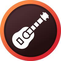 Acoustic Guitar Creative Icon Design vector