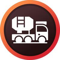 Mixer Truck Creative Icon Design vector