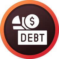 Debt Creative Icon Design vector